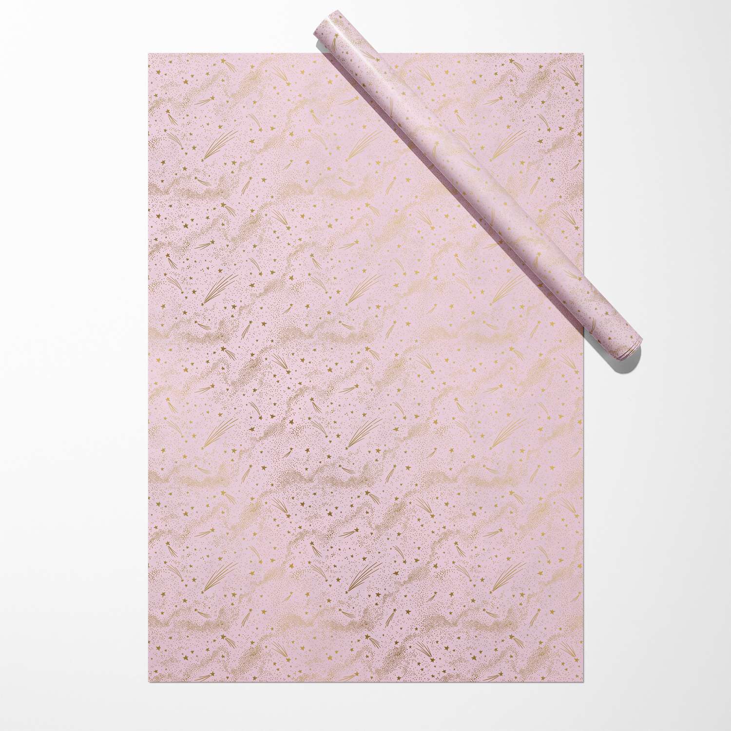 Бумага упаковочная Красота в Деталях Звезды на розовом фоне - фото 4