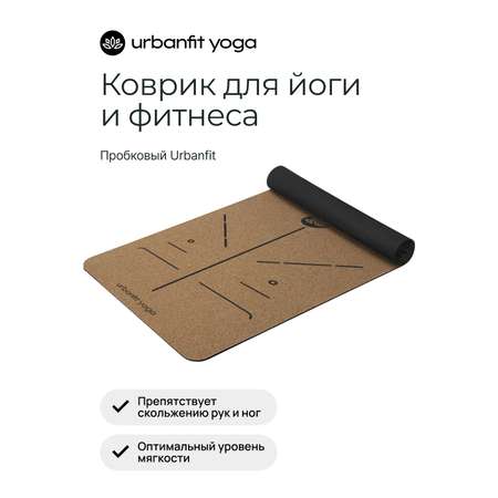 Коврик для йоги Urbanfit черный