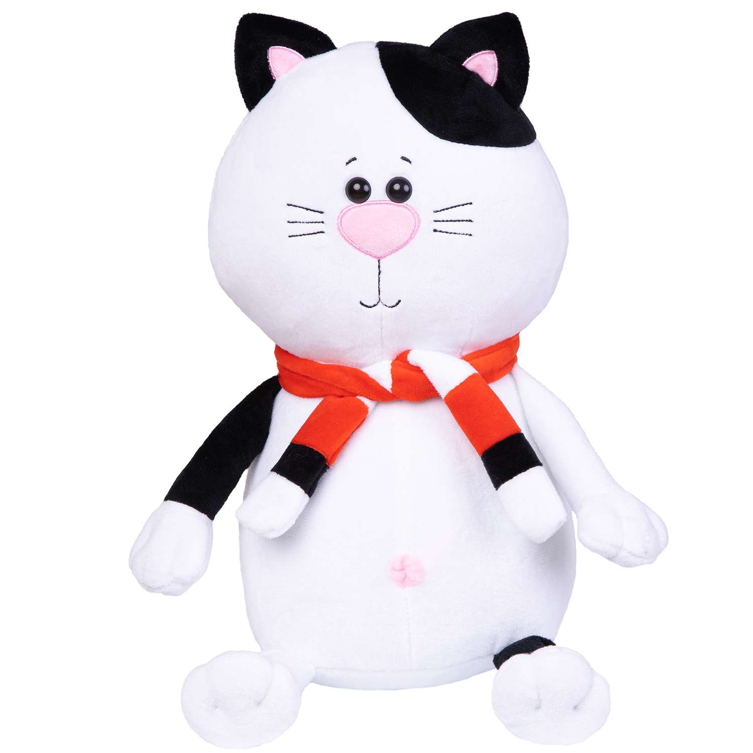 Мягкая игрушка KULT of toys Плюшевый котик Томас черно-белый 35 см - фото 2