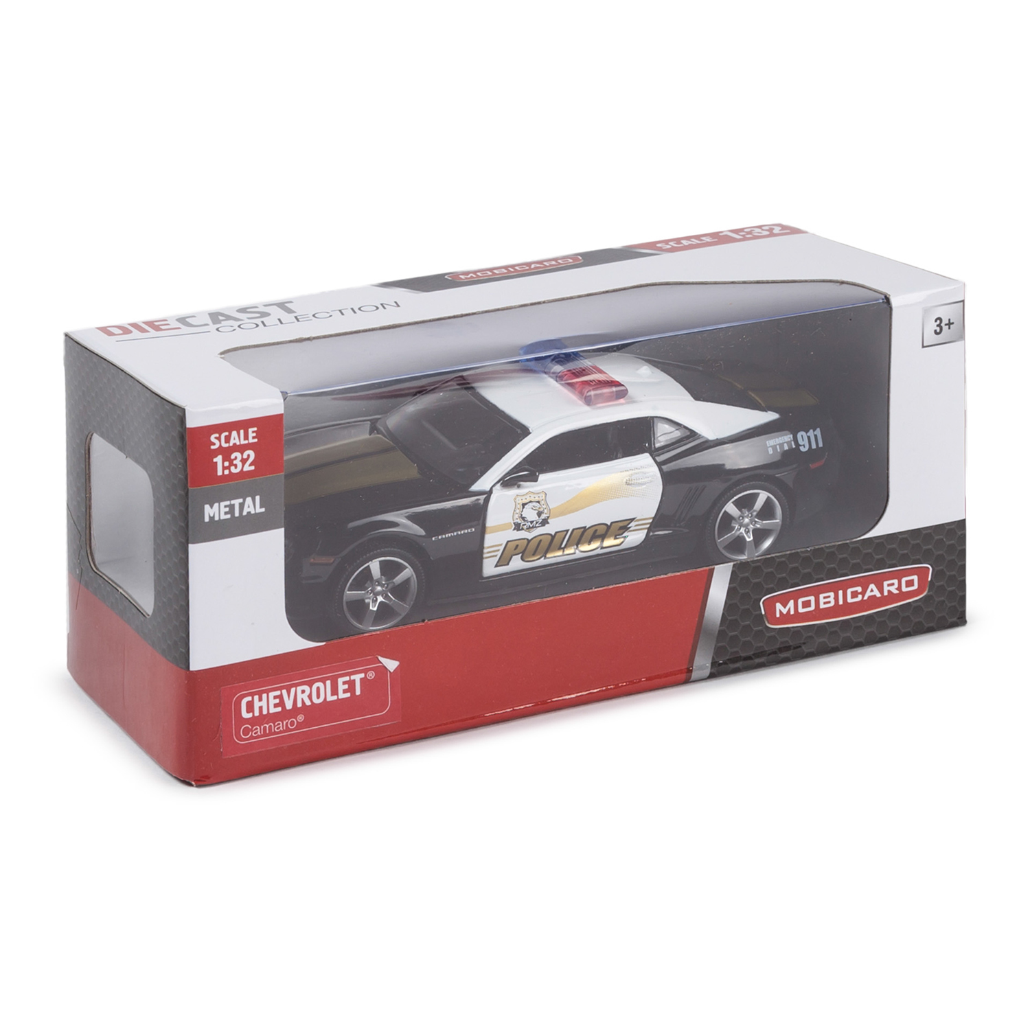 Полицейская машина Mobicaro Chevrolet Camaro 1:32 без механизмов 544005P - фото 3