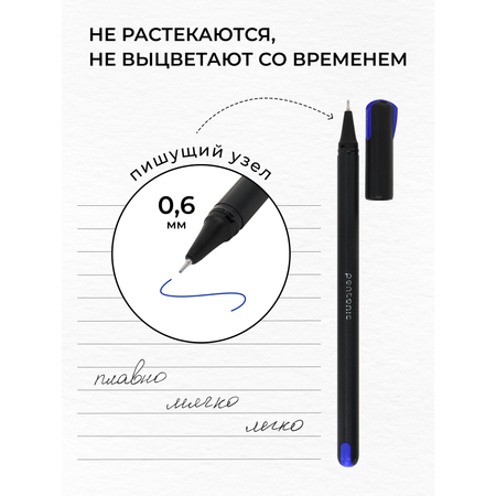 Ручка LINC гелевая синяя набор 12 штук для школы и офиса