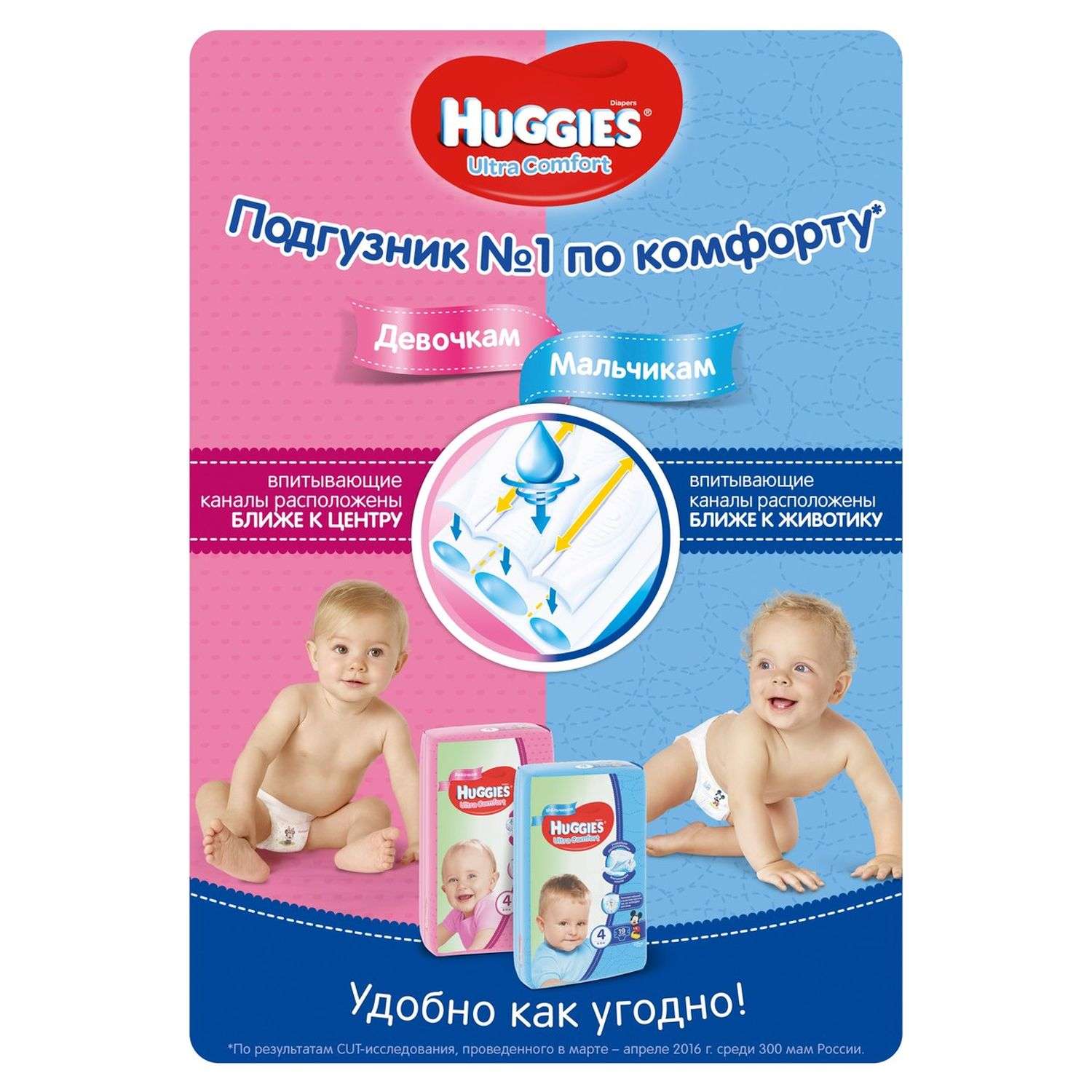 Подгузники для мальчиков Huggies Ultra Comfort 4+ 10-16кг 60шт - фото 4