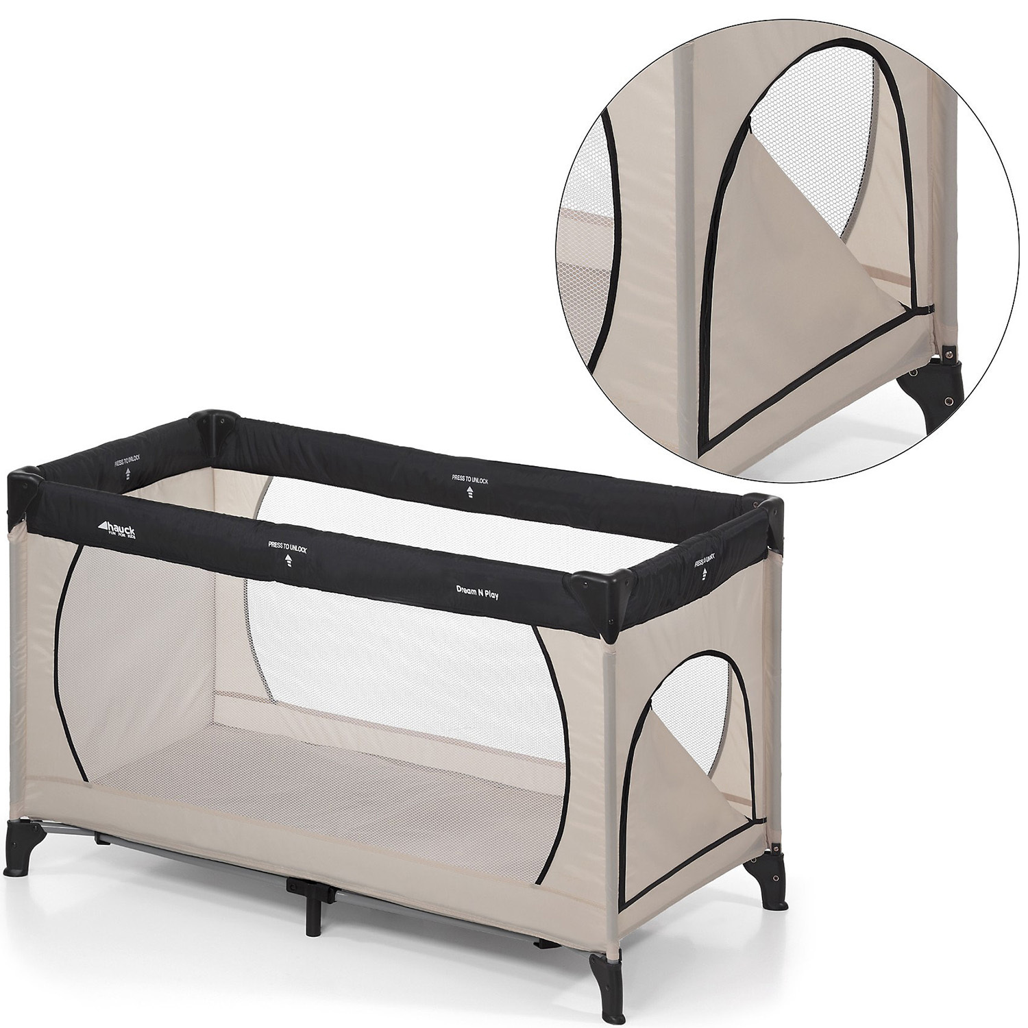 Манеж-кровать Hauck Dream'n Play Go Plus Beige Grey 603673 - фото 3