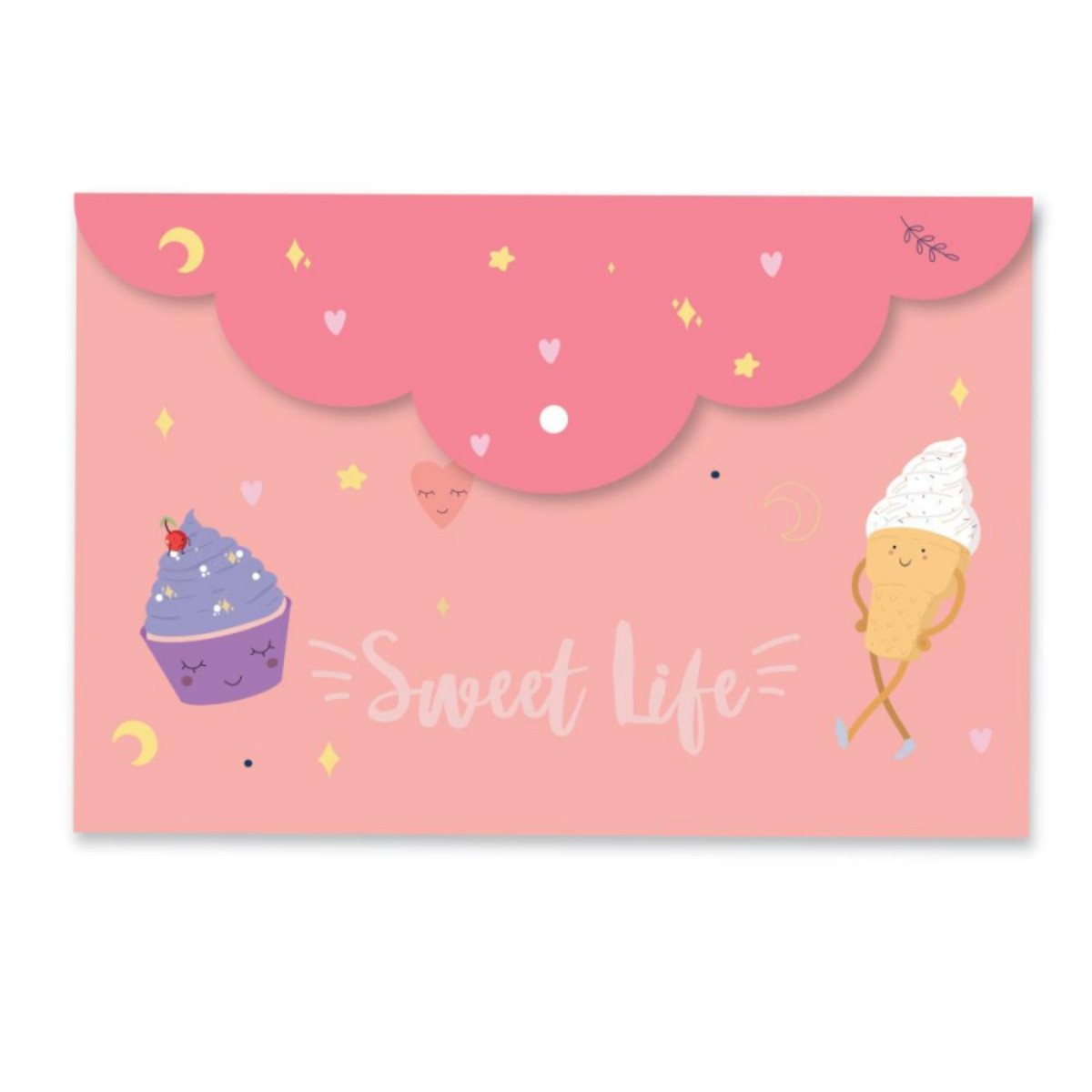 Папка Attache конверт на кнопке А4Sel-on SWEET LIFEас 5 шт - фото 6