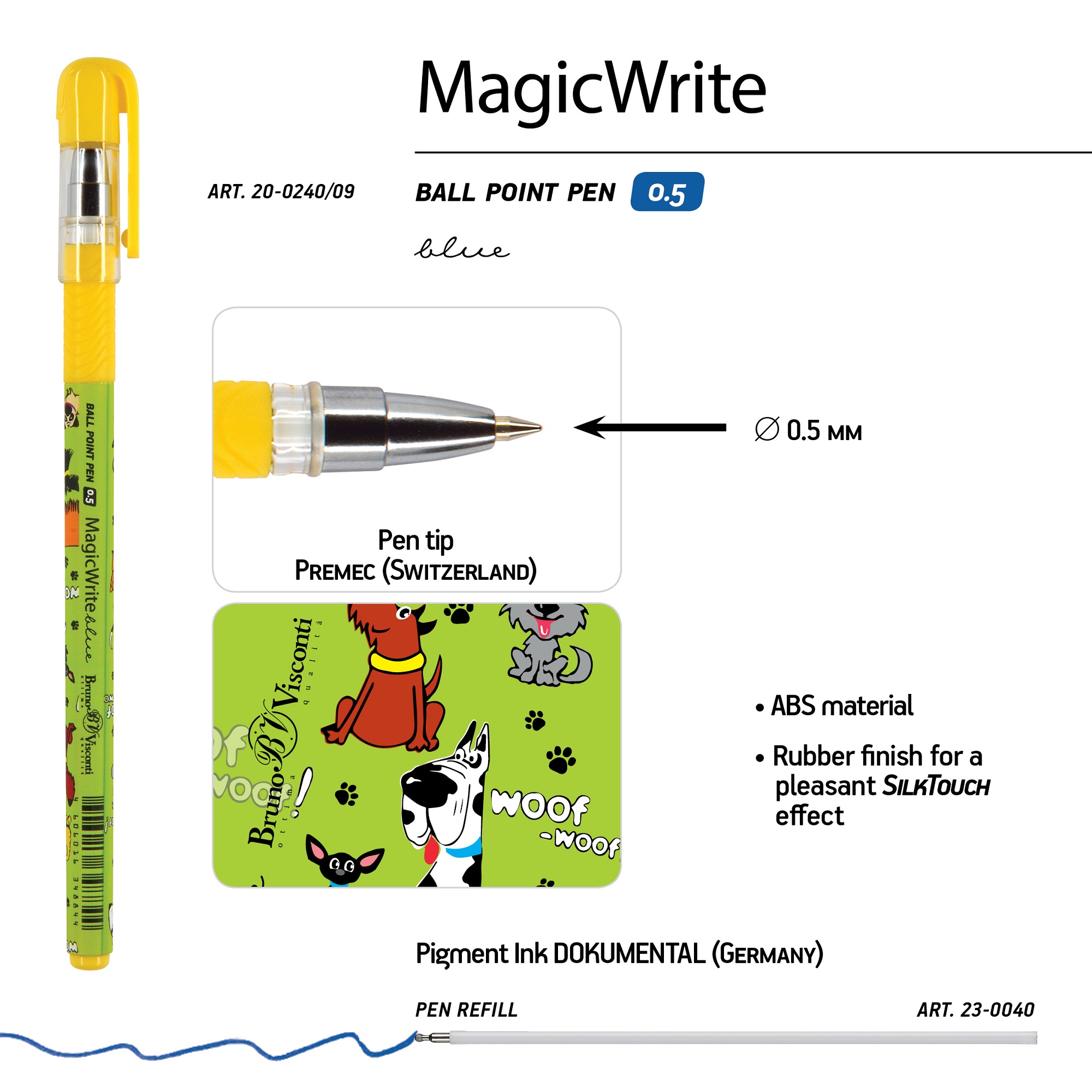 Набор из 5-ти шариковых ручек Bruno Visconti MagicWrite Mix Four синие - фото 7