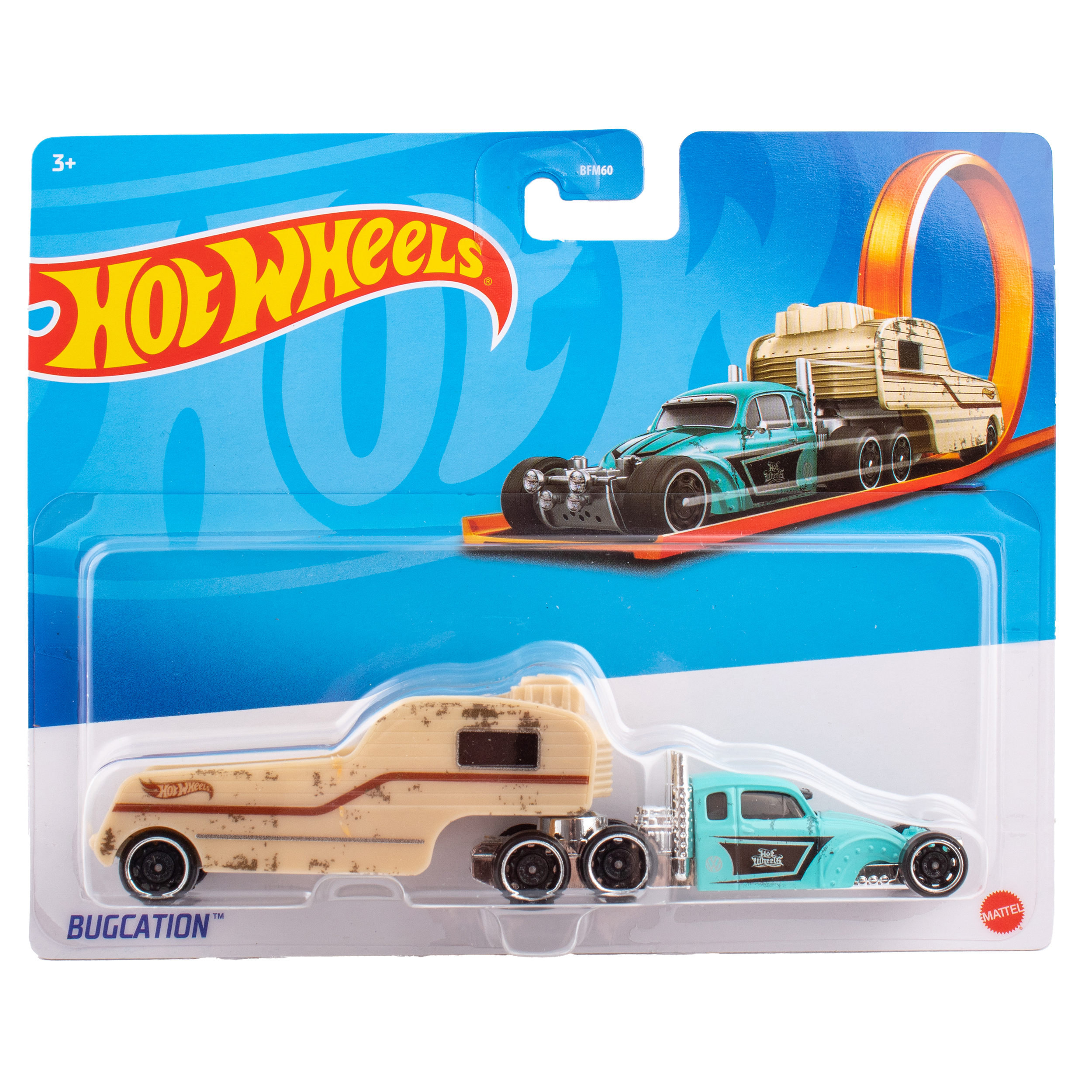 Машинка Mattel Hot Wheels Тягач с прицепом Bugcation BFM60(HMF98) - фото 4