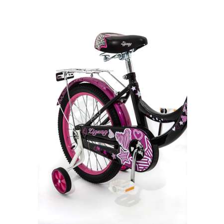 Велосипед ZigZag GIRL черный малиновый 18 дюймов