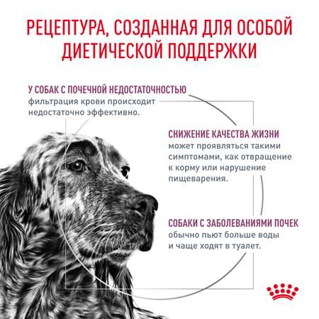 Корм для собак ROYAL CANIN Renal при почечной недостаточности 2кг