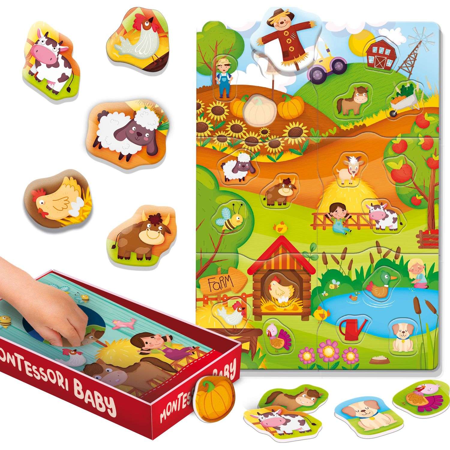 Игра развивающая Lisciani Montessori baby Box the farm R92741 - фото 4