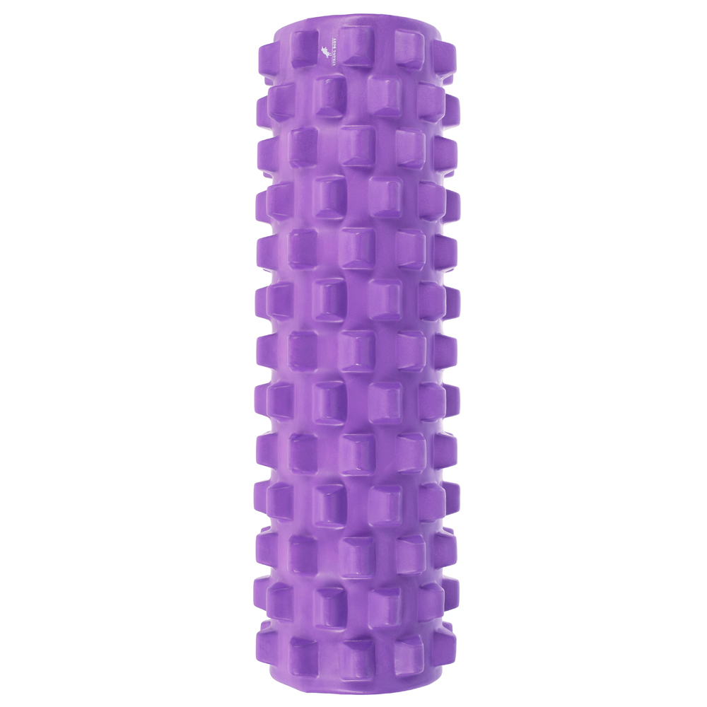 Ролик массажный STRONG BODY с шипами спортивный для фитнеса МФР йоги и пилатеса 45х14 см фиолетовый - фото 4
