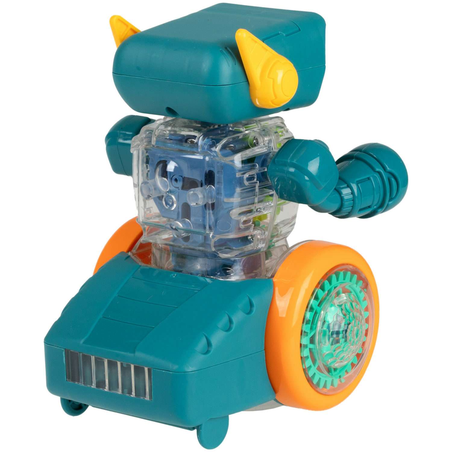 Интерактивная игрушка 1TOY Робот прозрачный с световыми и звуковыми эффектиами - фото 2