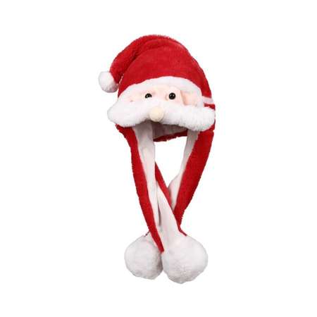 Шапка Uniglodis Светодиодная с двигающимися усами Санта Клаус
