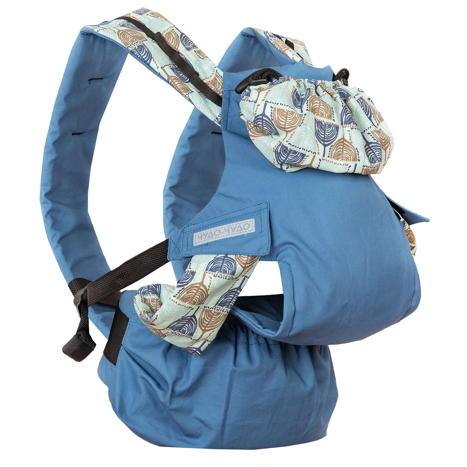 Слинг-рюкзак Чудо-чадо переноска для детей Бебимобиль Позитив синий/деревья - фото 1