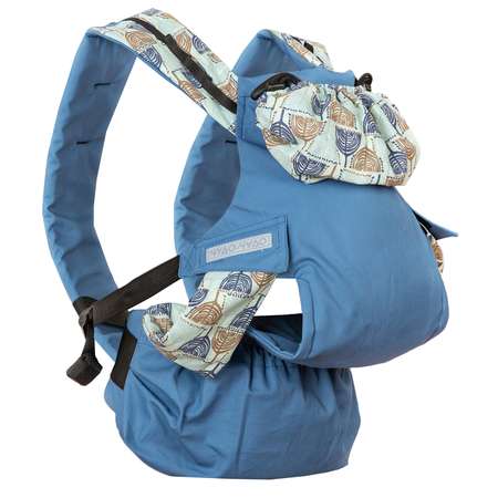 Слинг-рюкзак Чудо-чадо переноска для детей Бебимобиль Позитив синий/деревья