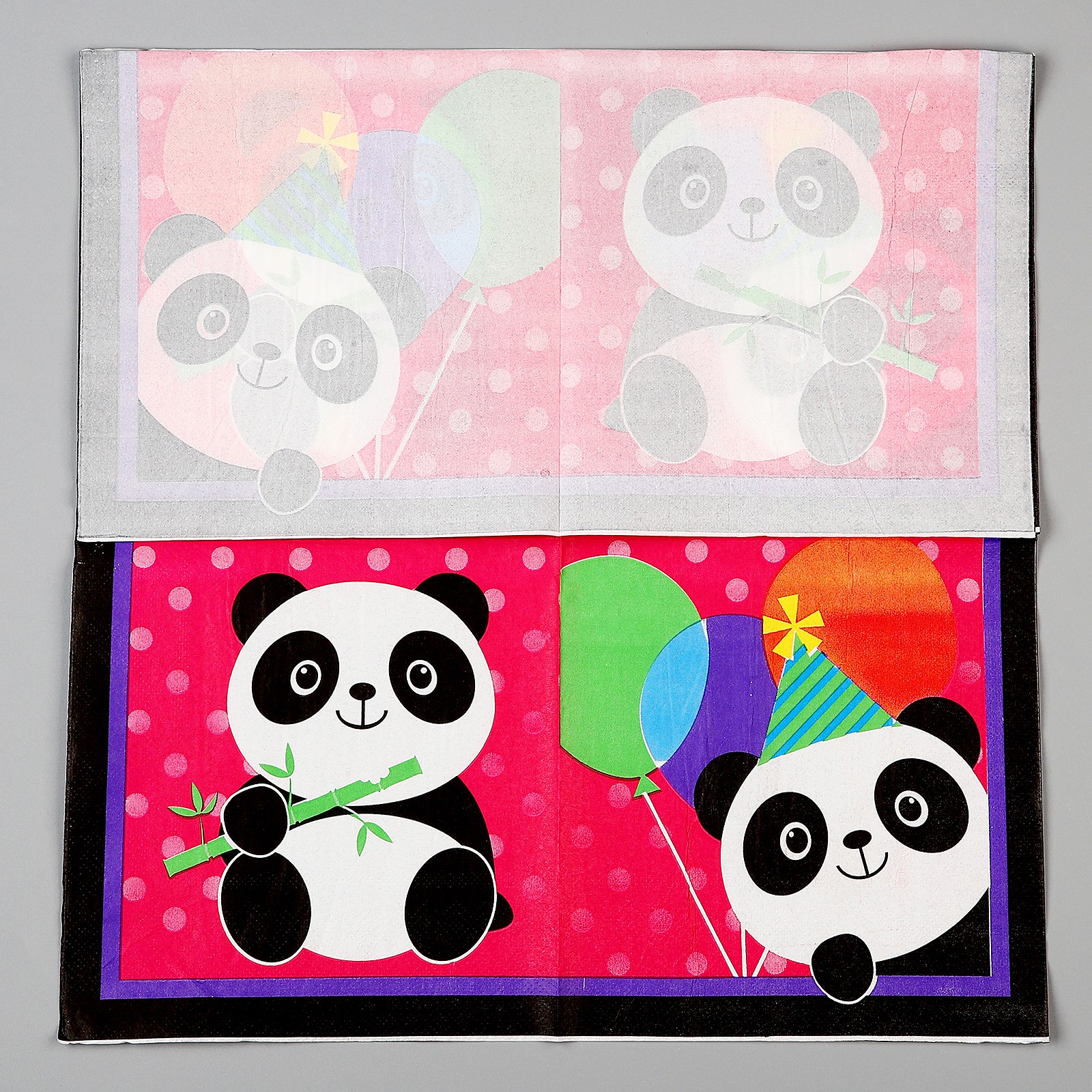 Салфетки Страна карнавалия бумажные «Панда с шариками» в наборе 20 шт. - фото 4