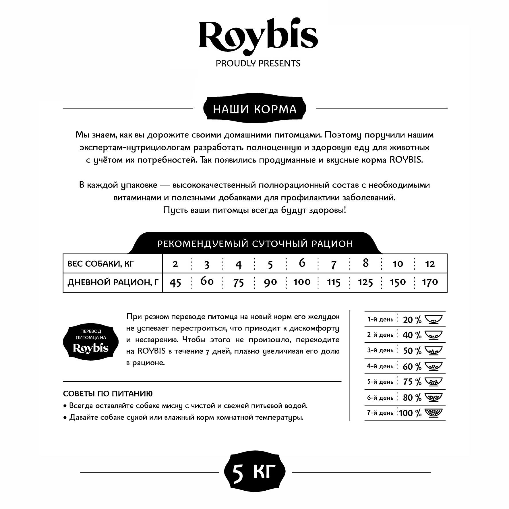 Корм для собак Roybis 5кг с тунцом сухой полнорационный для мелких пород с чувствительным пищеварением - фото 3