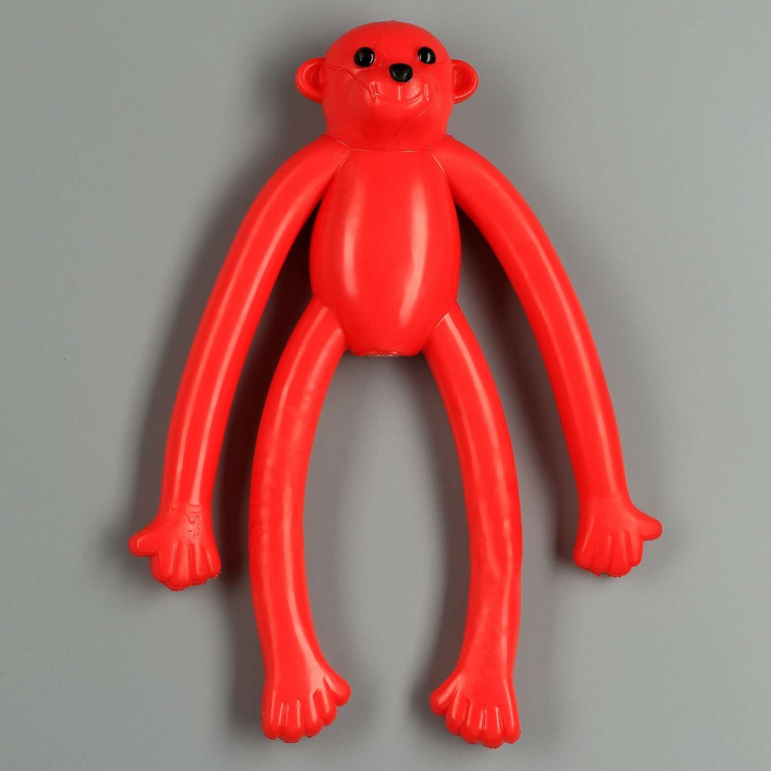 Игрушка Пижон для собак «Обезьяна» с пищалкой 19.5 см силикон красная - фото 2