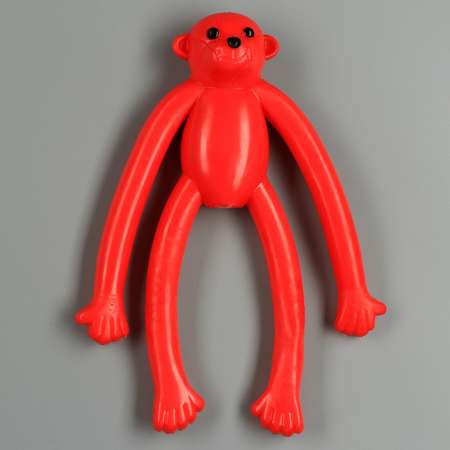 Игрушка Пижон для собак «Обезьяна» с пищалкой 19.5 см силикон красная