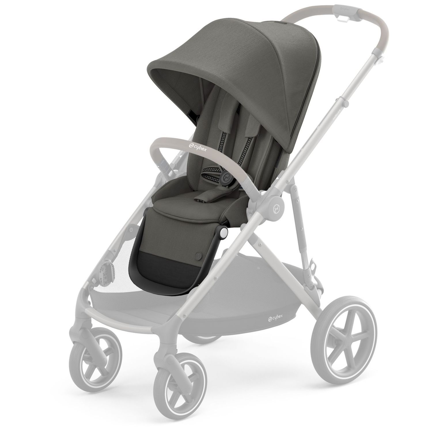 Блок прогулочный для коляски Cybex Gazelle S Cot TPE Soho с дождевиком Grey - фото 3