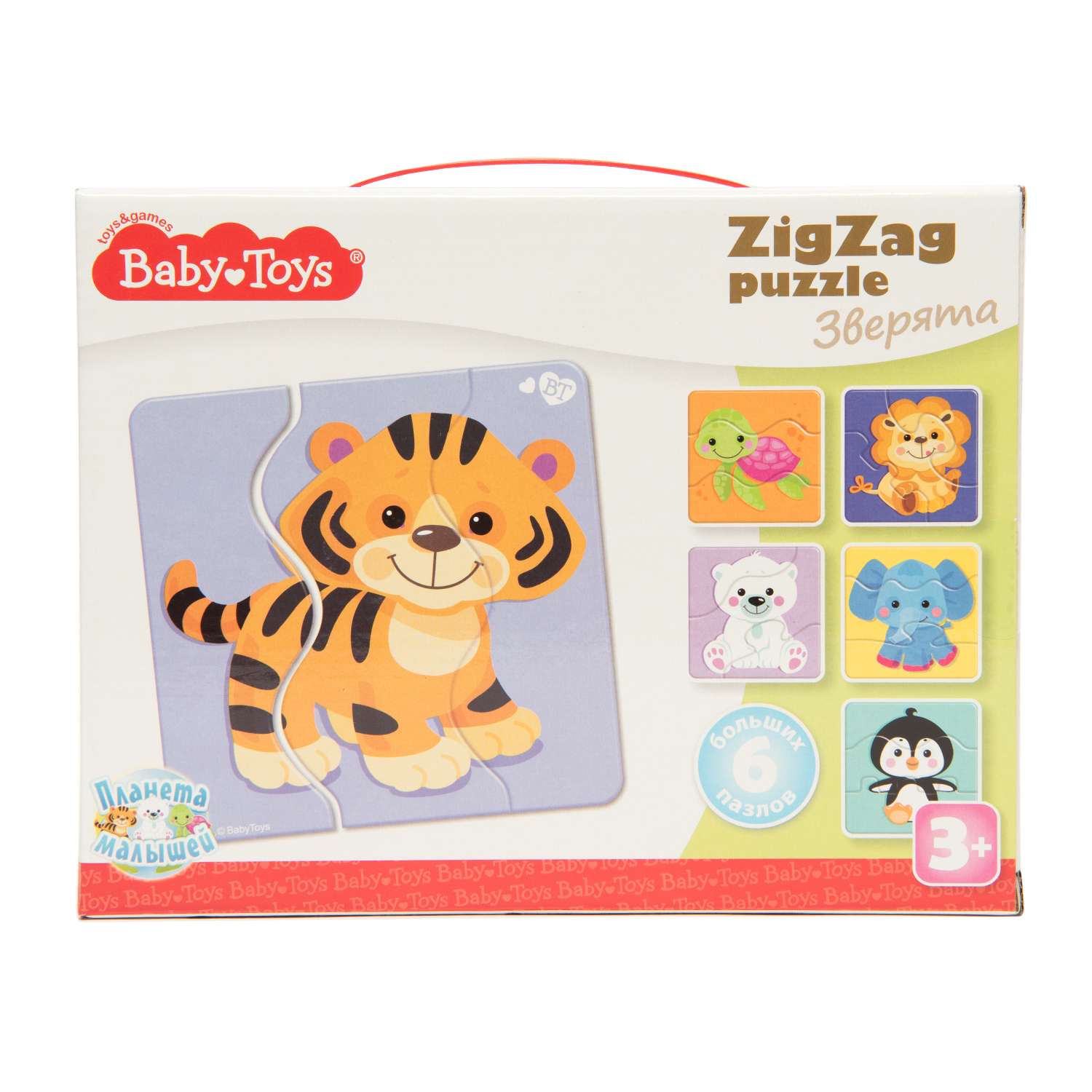 Пазлы Baby Toys ZigZag puzzle Звери 18 эл 02501 - фото 1