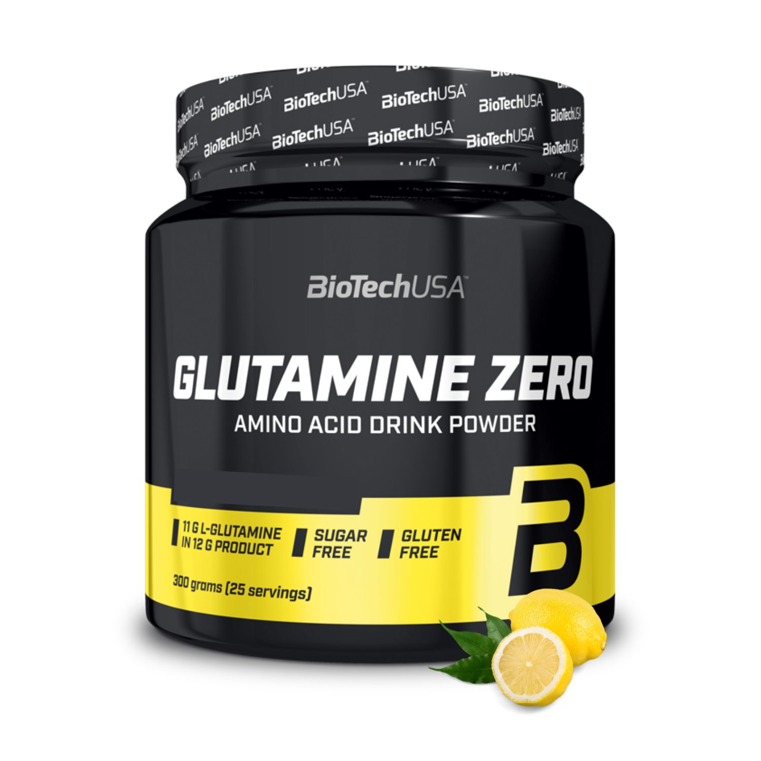 L-глютамин BiotechUSA Glutamine Zero 300 г. Лимон - фото 1