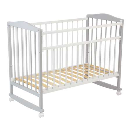 Детская кроватка Polini kids прямоугольная, (серый, белый)