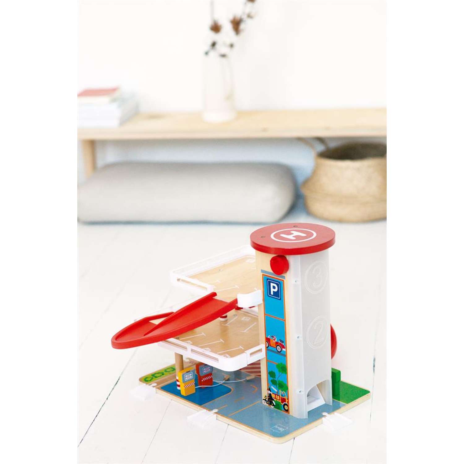 Детский игровой набор Scratch Гараж-заправка для машинок 3х этажная 6181085 - фото 16