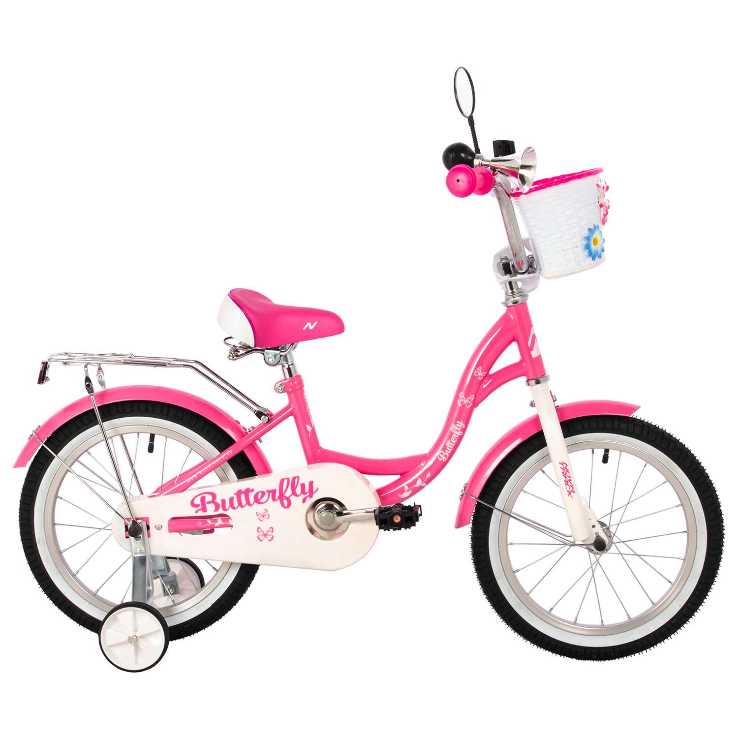 Велосипед NOVATRACK BUTTERFLY цвет розовый - фото 1