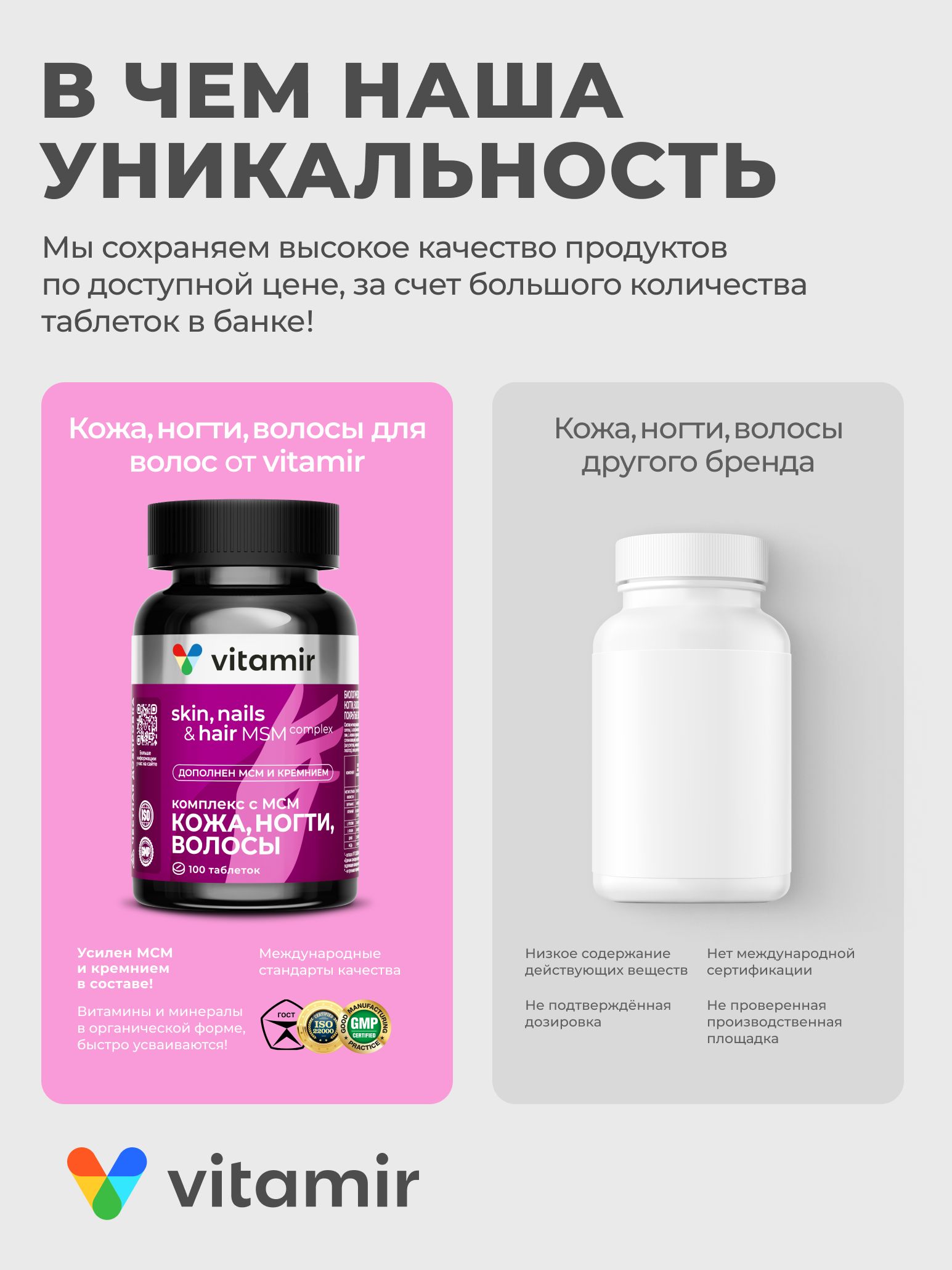 БАД для здоровья волос,ногтей,кожи VITAMIR beauty - фото 4