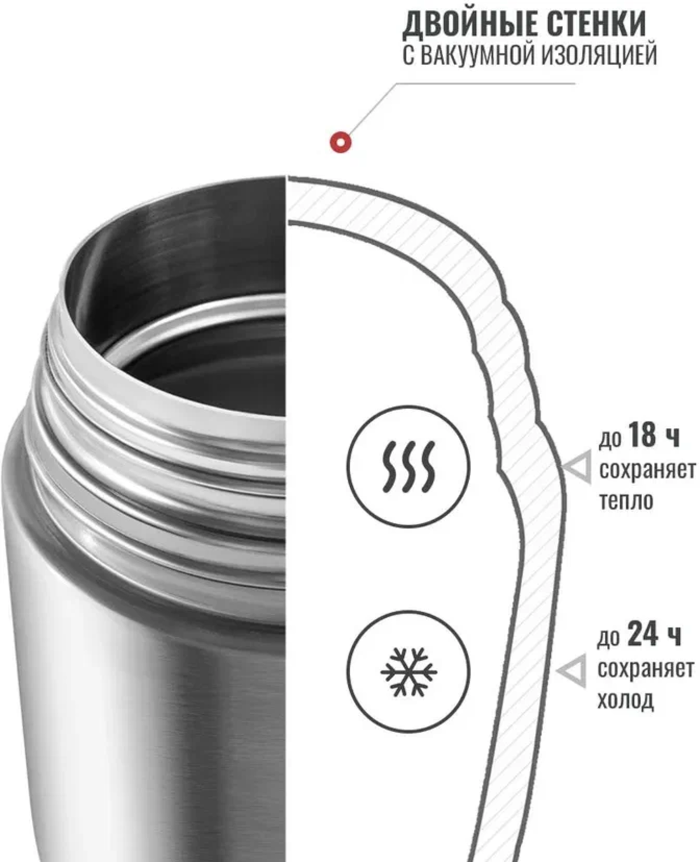 Термос RELAXIKA 301 для еды 0.5 л стальной - фото 4