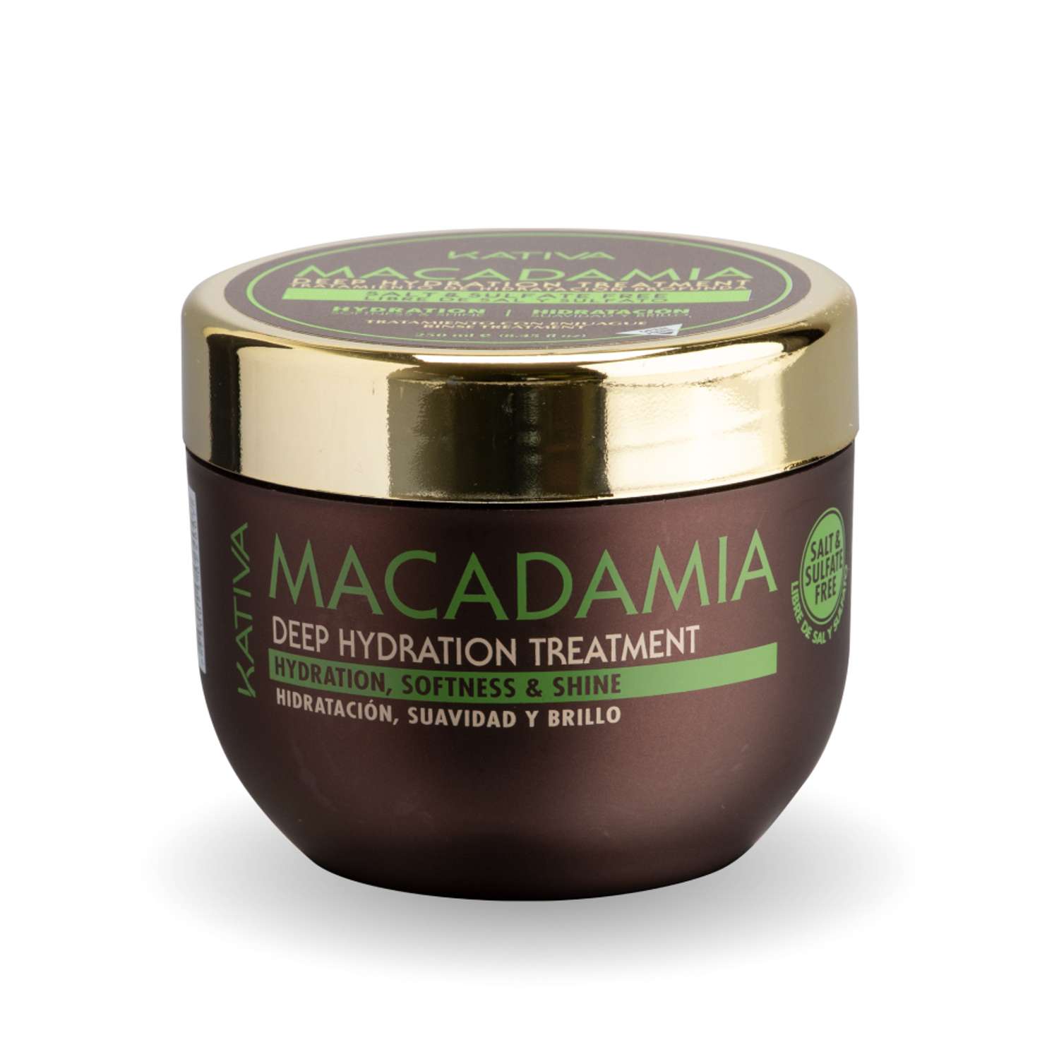 Интенсивно увлажняющая маска Kativa для волос Macadamia 250мл - фото 1