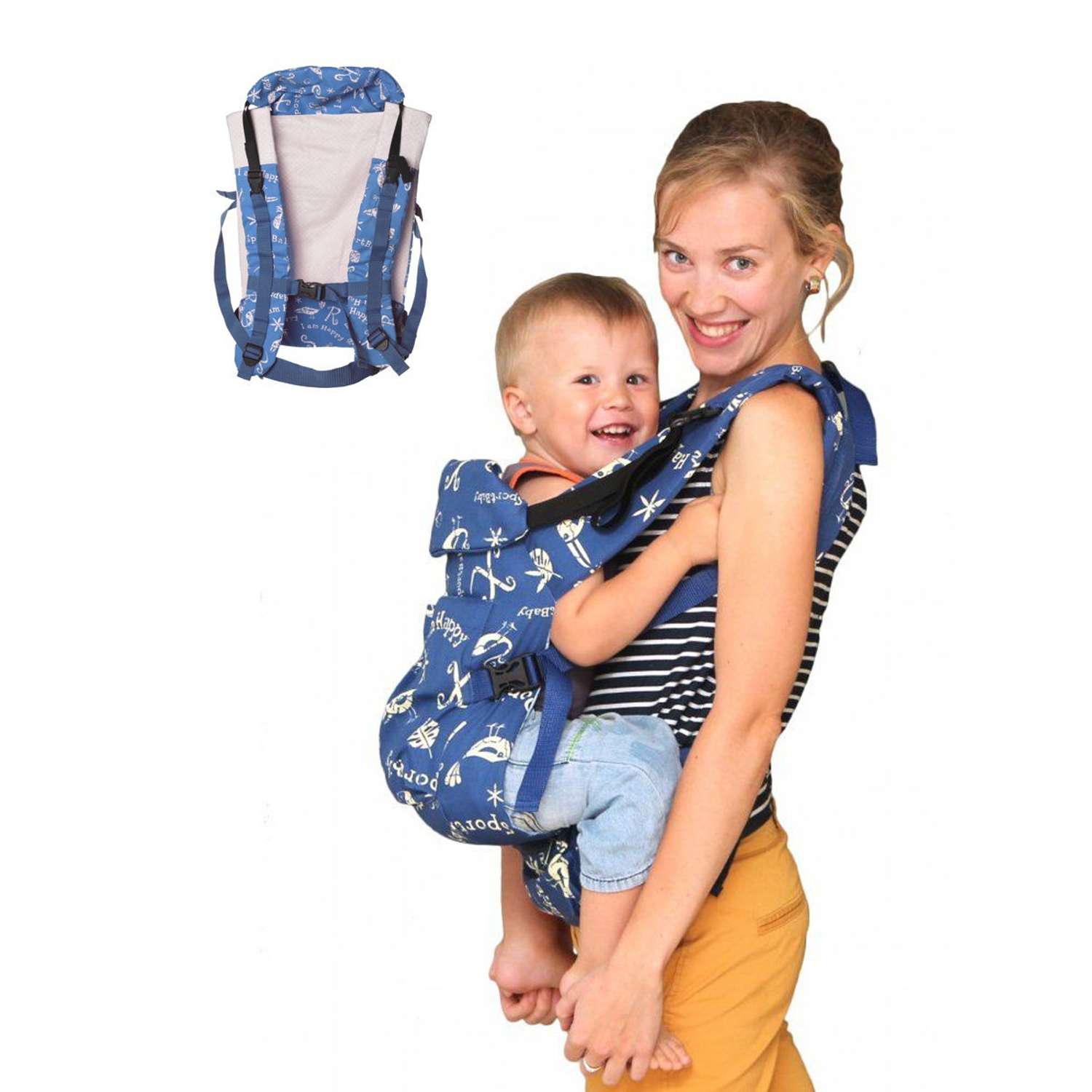 Рюкзак-кенгуру СПОРТБЭБИ для детей синий - фото 1