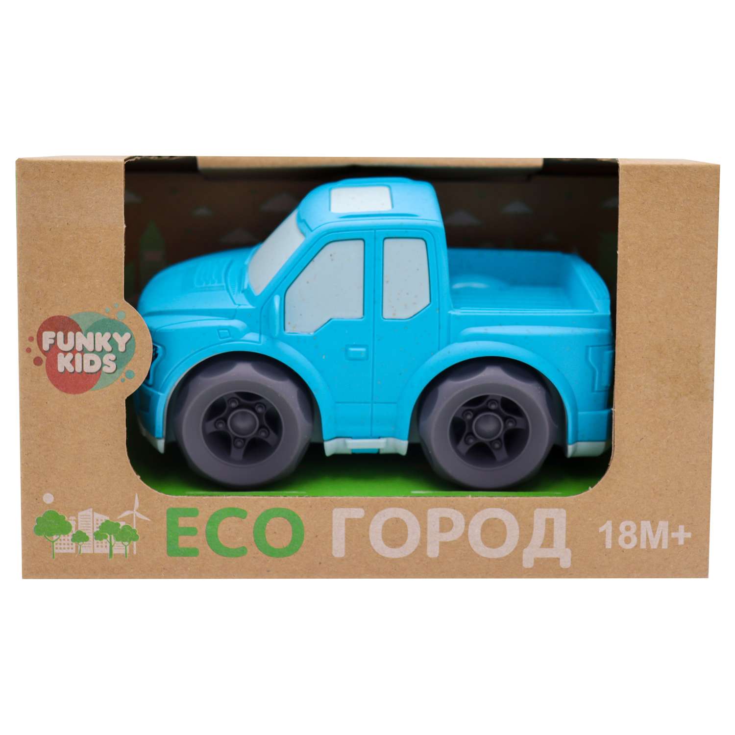 Игрушка Funky Toys Эко-машинка Синяя 15 см FT0304320-2 - фото 2
