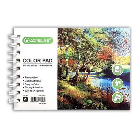 Альбом-скетчбук ACMELIAE Для рисования и творчества на пружине 184х130 мм 160 г 30 листов