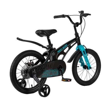 Детский двухколесный велосипед Maxiscoo Cosmic стандарт 16 черный аметист