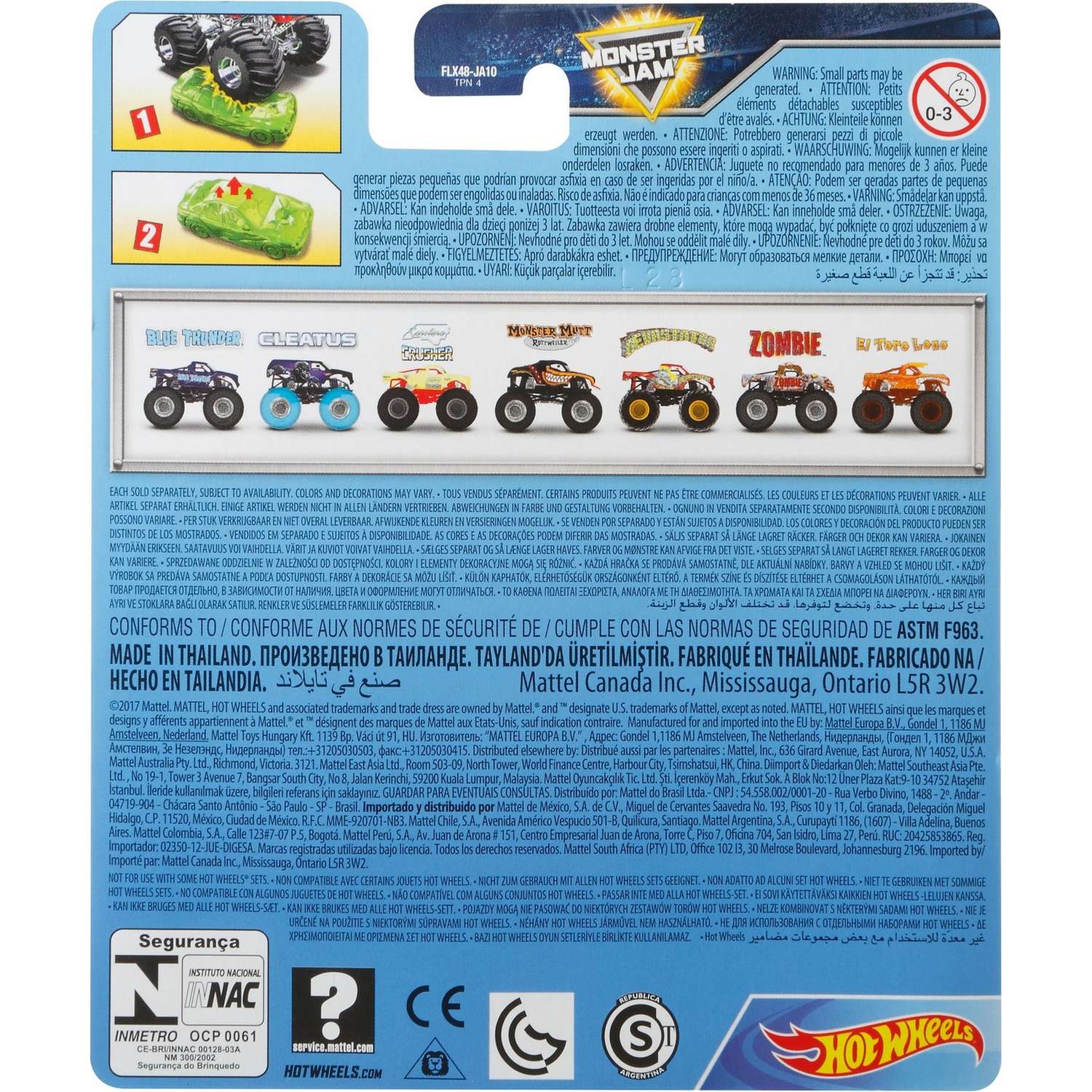 Машина Hot Wheels Monster Jam 1:64 Опустошитель FLX48 21572 - фото 3