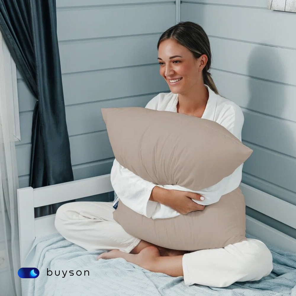 Комплект наволочек buyson BuyRelax 70х70 см хлопковый перкаль цвет винтаж - фото 6