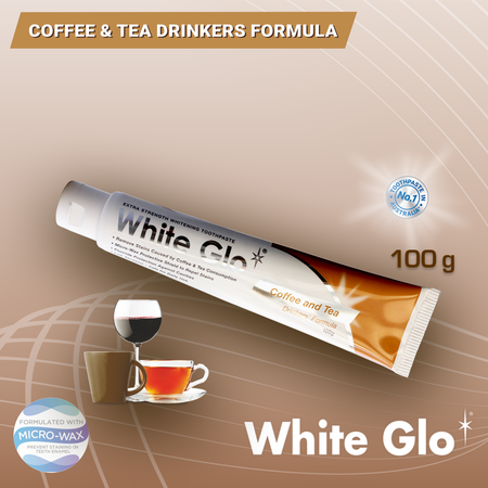 Зубная паста WHITE GLO отбеливающая для любителей кофе и чая
