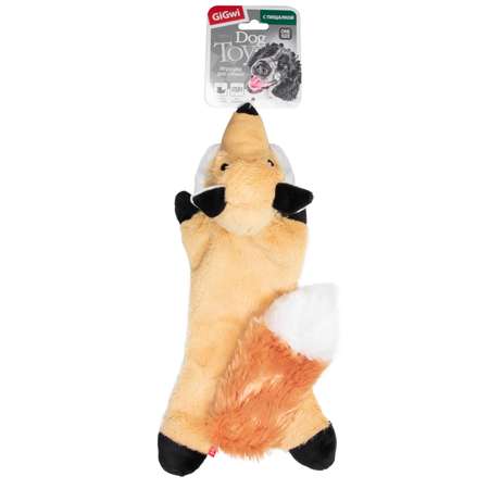 Игрушка для собак GiGwi Plush Friendz Шкурка лисы с пищалкой 41см 75261
