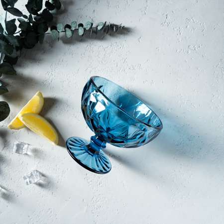 Креманка MAGISTRO стеклянная «Круиз» 350 мл d=12 см цвет синий