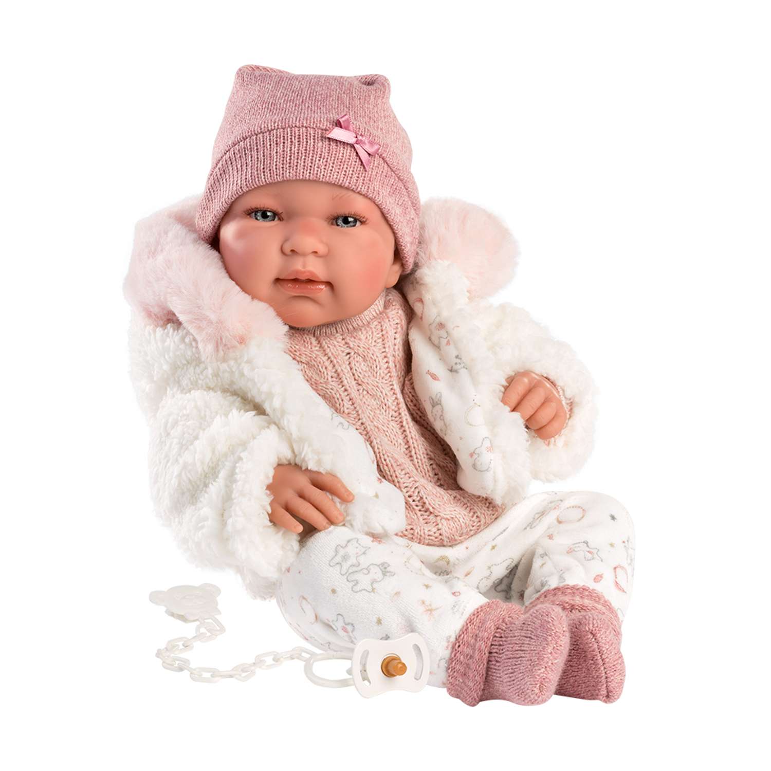 Кукла LLORENS младенец Тина в шубке 43 см L 84334 - фото 2