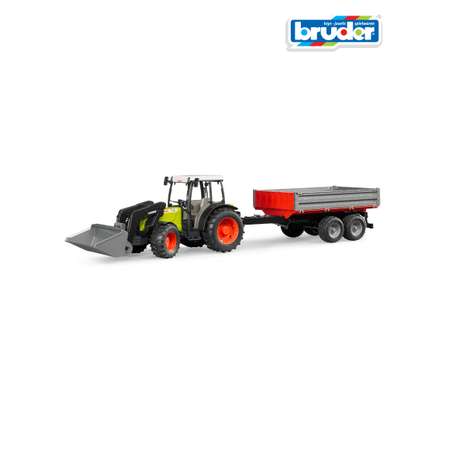 Игрушка BRUDER Трактор Claas Nectis 267 F с погрузчиком и прицепом