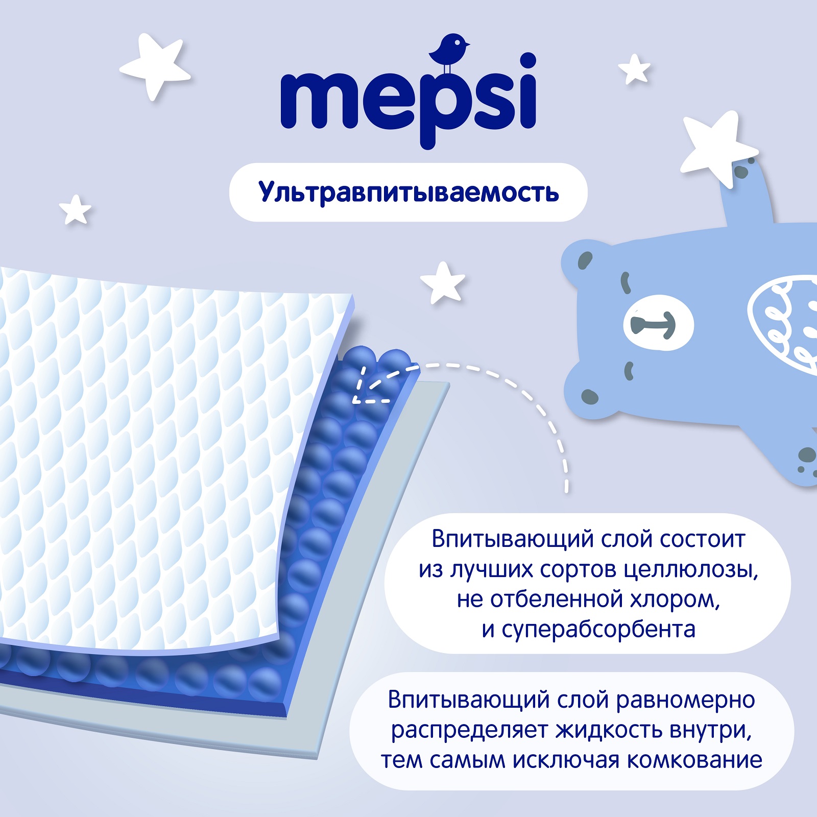 Подгузники Mepsi 64 шт. M - фото 8