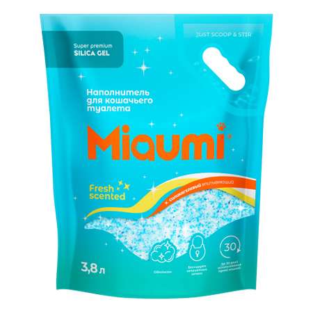 Наполнитель для кошачьего туалета Miaumi Silica Gel Fresh Scented силикагелевый с ароматом Свежести 3.8л