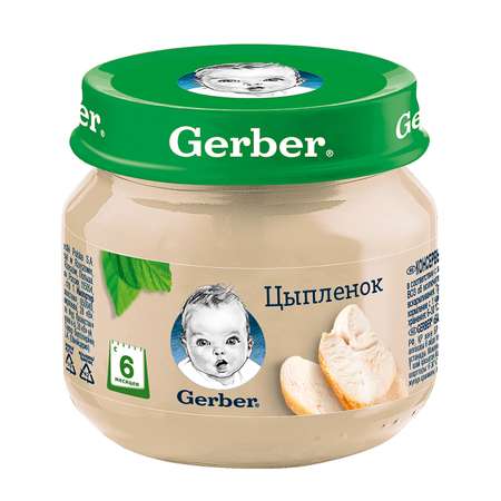 Пюре Gerber цыплёнок 80 г с 6 месяцев