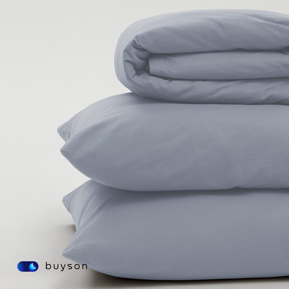 Комплект наволочек buyson BuyRelax 50х70 см хлопковый перкаль цвет деним - фото 8