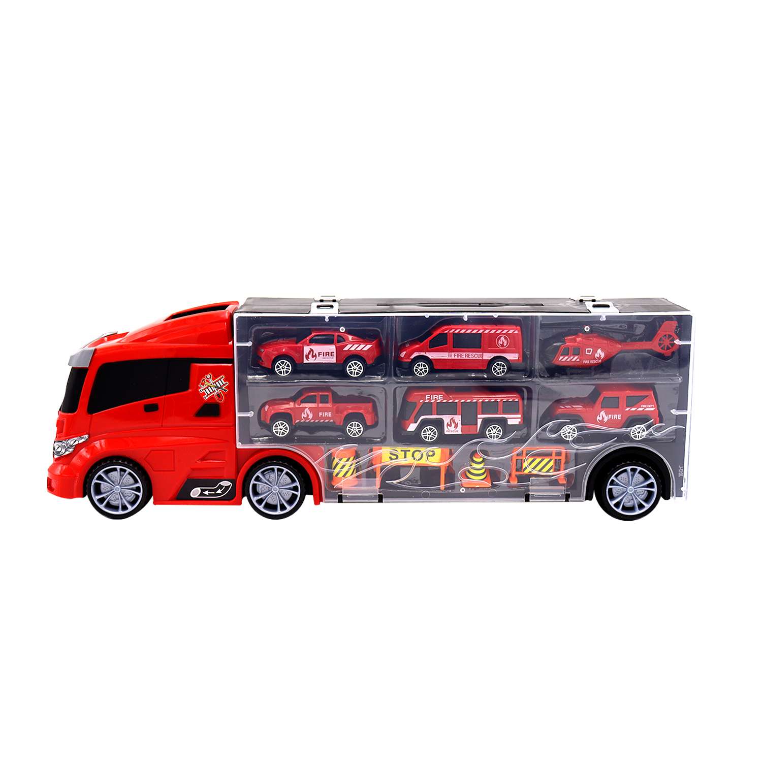 Игровой набор Funky Toys машина-кейс пожарная 6 штук FT0314423-МП FT0314423-МП - фото 1