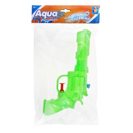 Водяной пистолет Аквамания 1TOY Револьвер детское игрушечное оружие игрушки для улицы и ванны зеленый
