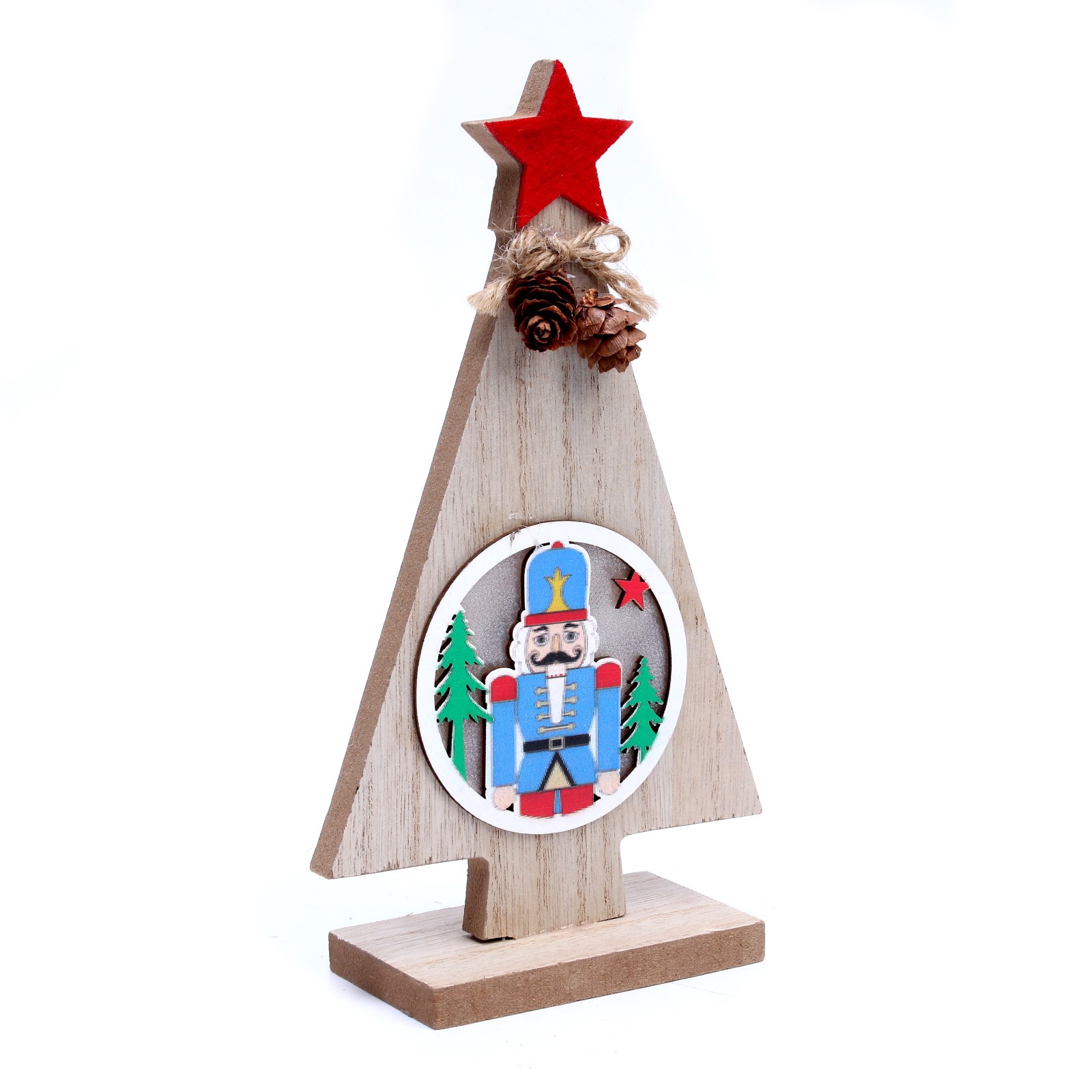 Новогодний декор Sima-Land с подсветкой «Ёлка со звездой и щелкунчик» 11×4.5×20 см - фото 4