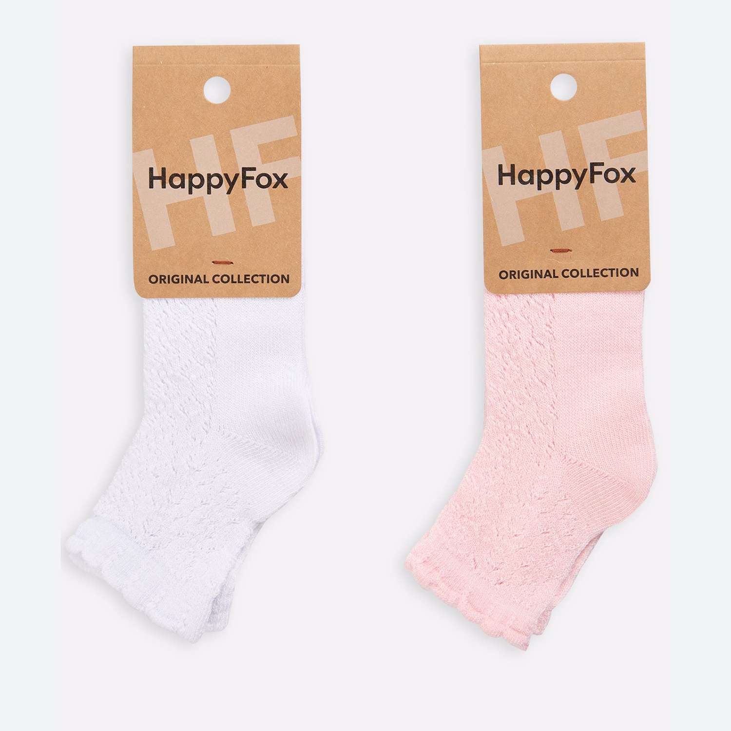 Носки 2 пары HappyFox HFGM8141белый.св.розовый - фото 1